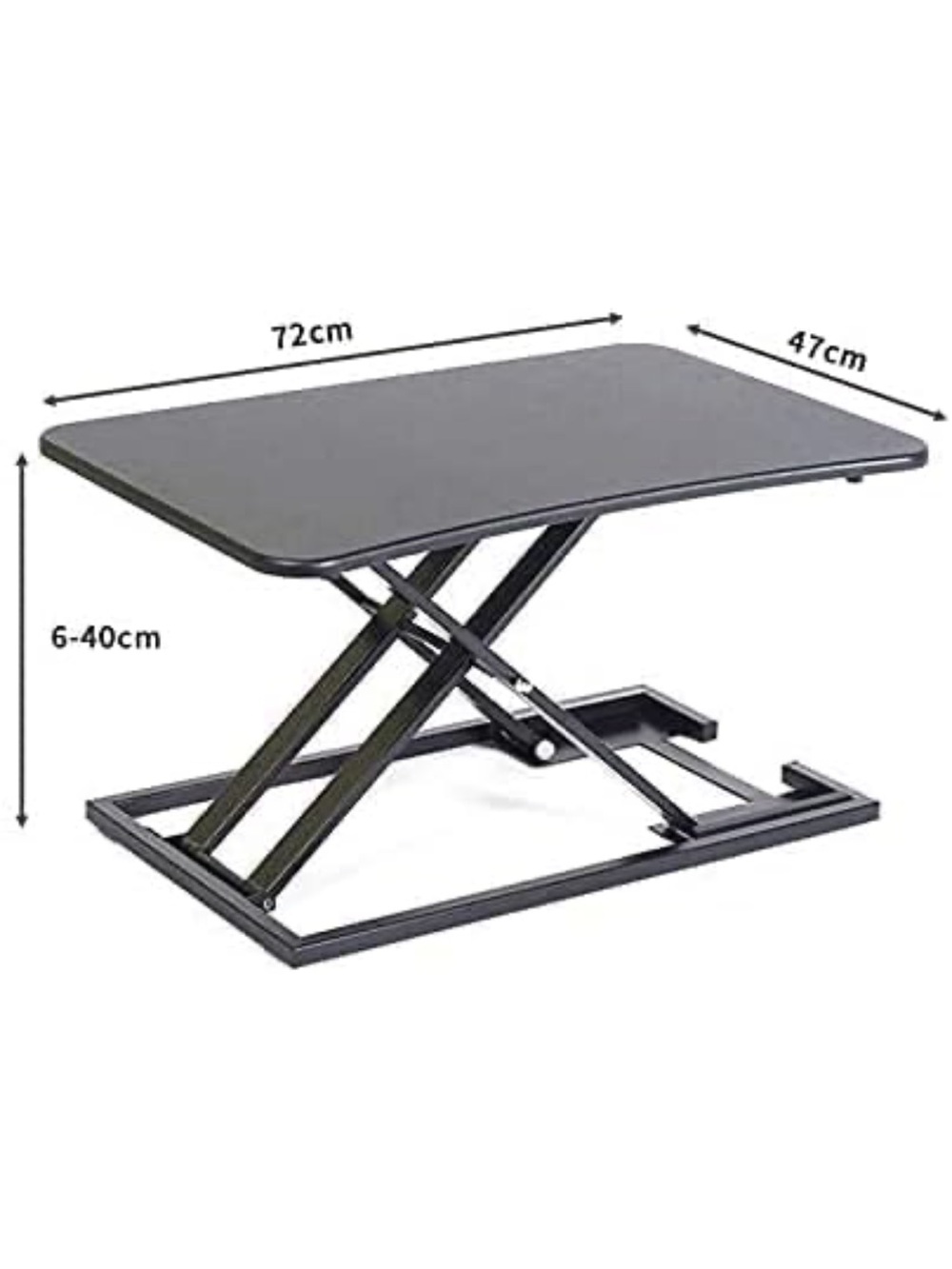 Adjustable Black Standing Desk Riser for Tablets & Laptops